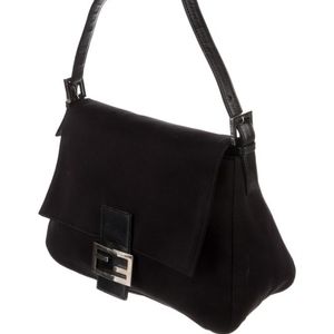 AUTHENTIC FENDI Baguette Neoprene Shoulder Bag